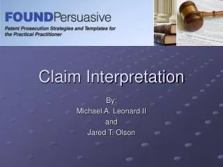 Claim Interpretation