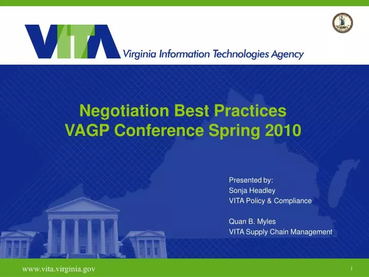 negotiation best practices vagp conference spring 2010