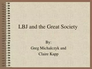 LBJ and the Great Society