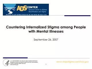 Countering Internalized Stigma among People with Mental Illnesses