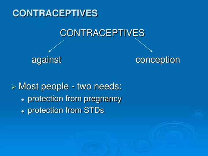contraceptives