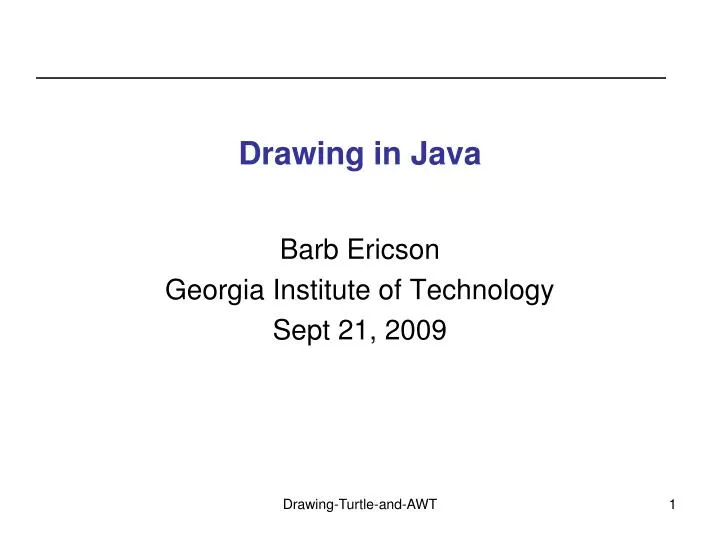 drawing in java