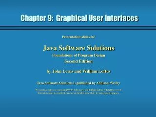 Chapter 9: Graphical User Interfaces