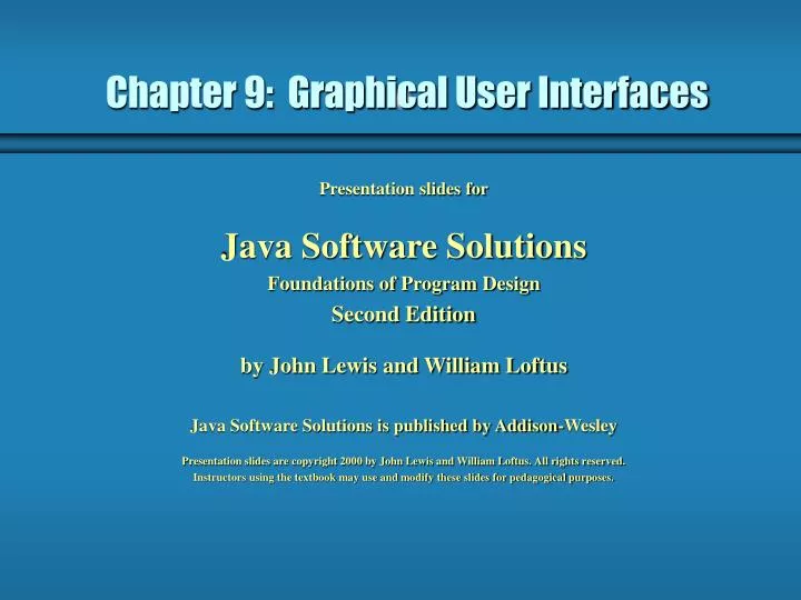 chapter 9 graphical user interfaces