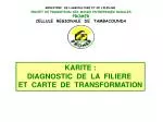 KARITE : DIAGNOSTIC DE LA FILIERE ET CARTE DE TRANSFORMATION - slide 1
