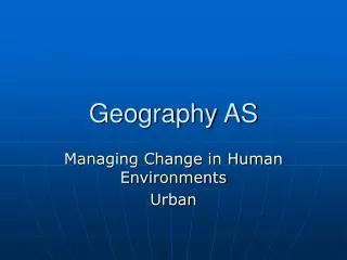 Geography AS