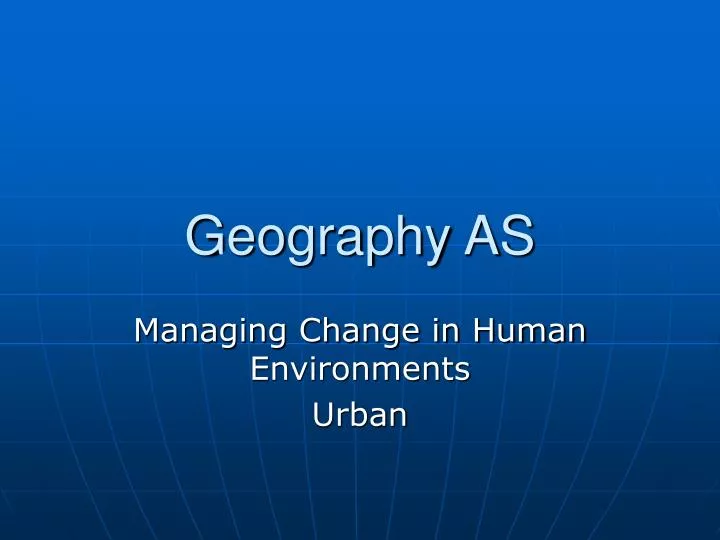 geography as