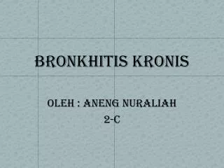 BRONKHITIS KRONIS