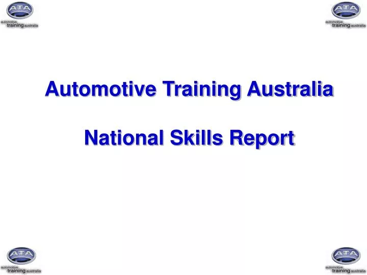 automotive training australia national skills report