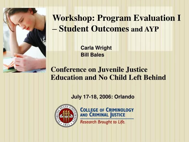workshop program evaluation i student outcomes and ayp