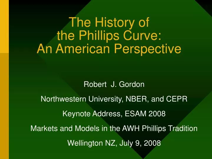 the history of the phillips curve an american perspective