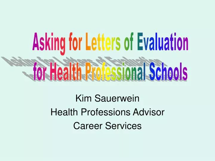 kim sauerwein health professions advisor career services