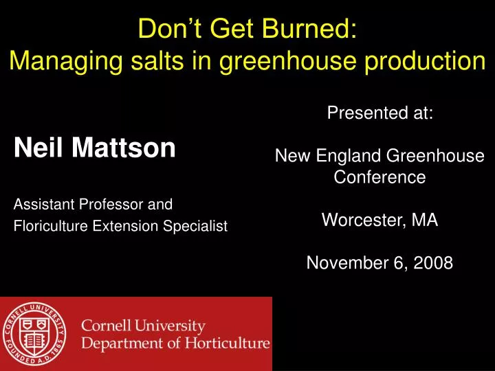 don t get burned managing salts in greenhouse production