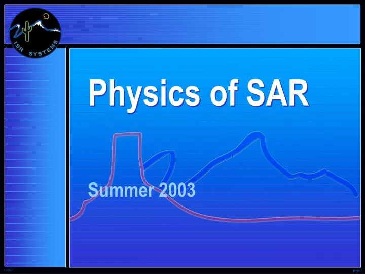 physics of sar