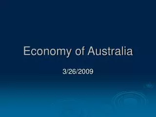 Economy of Australia