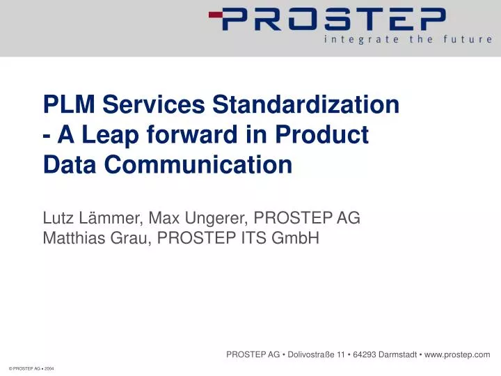 plm services standardization a leap forward in product data communication