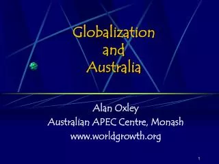 Globalization and Australia