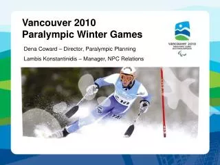 Vancouver 2010 Paralympic Winter Games