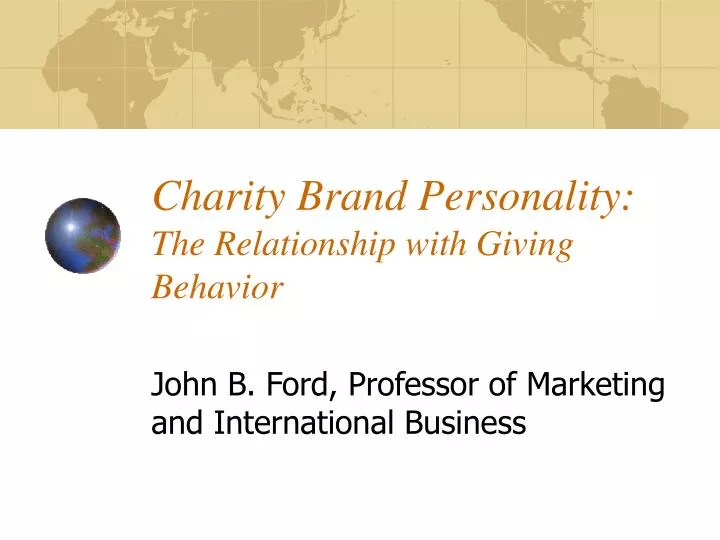 charity brand personality the relationship with giving behavior