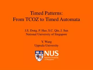 Timed Patterns: From TCOZ to Timed Automata