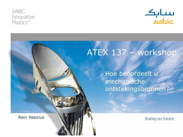 atex 137 workshop hoe beoordeelt u mechanische ontstekingsbronnen