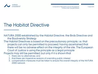 The Habitat Directive