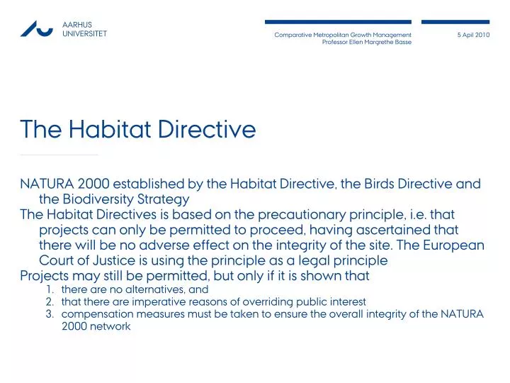 the habitat directive
