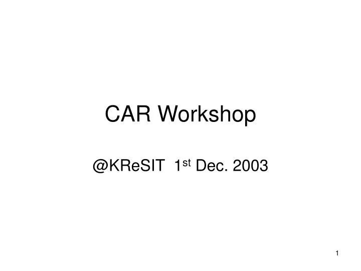 car workshop