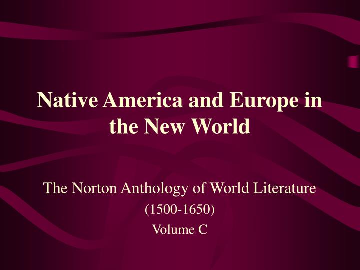 native america and europe in the new world