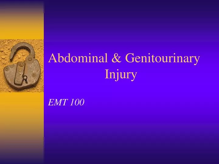 abdominal genitourinary injury