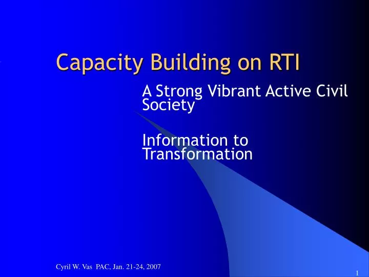 capacity building on rti