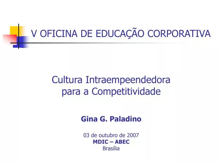 v oficina de educa o corporativa