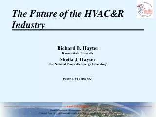 The Future of the HVAC&amp;R Industry