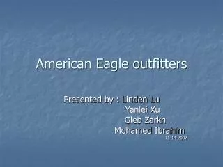 American Eagle outfitters