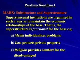 Pre-Functionalism 1