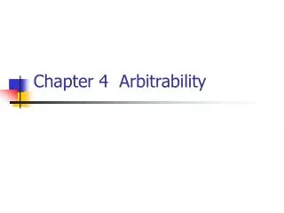 Chapter 4 Arbitrability