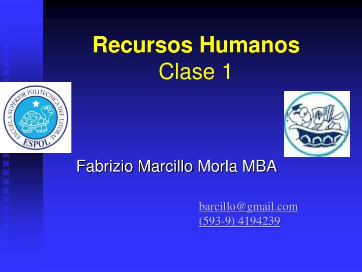 recursos humanos clase 1