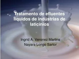 Tratamento de efluentes líquidos de indústrias de laticínios