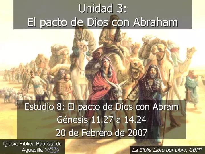 unidad 3 el pacto de dios con abraham
