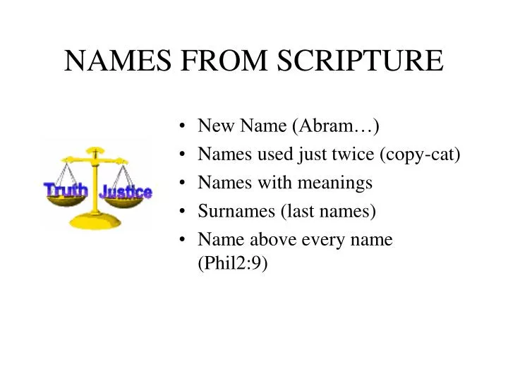 names from scripture
