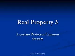 Real Property 5