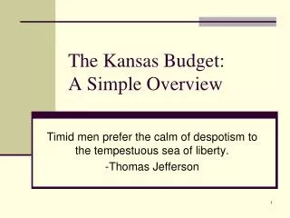The Kansas Budget: A Simple Overview