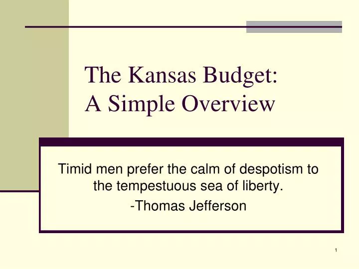 the kansas budget a simple overview