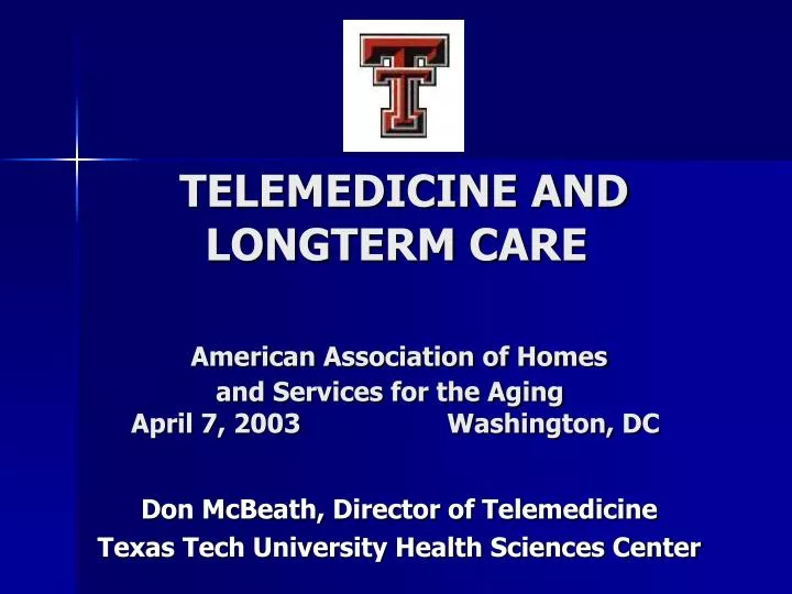 don mcbeath director of telemedicine texas tech university health sciences center