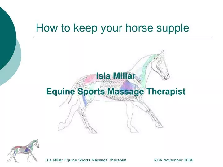 how to keep your horse supple