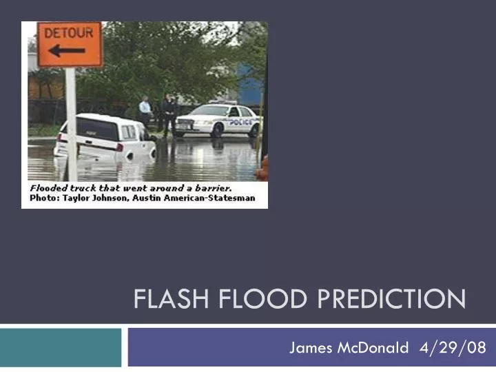 flash flood prediction