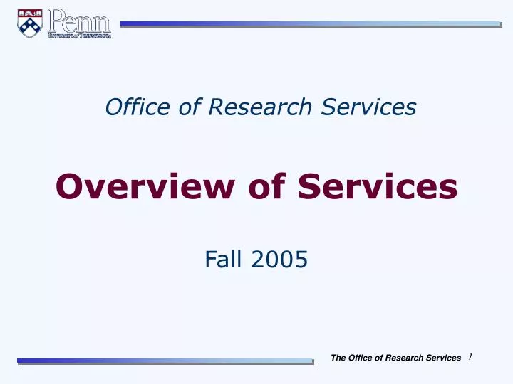 overview of services