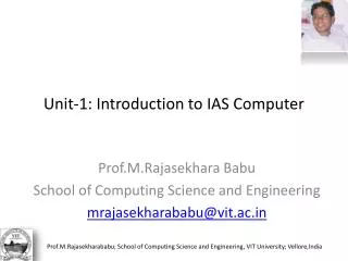 Unit-1: Introduction to IAS Computer