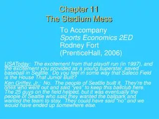 Chapter 11 The Stadium Mess