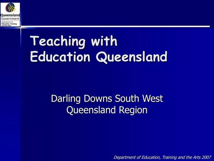 teaching with education queensland